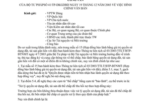 Công văn 41/TP-ĐKGDBĐ đính chính văn bản