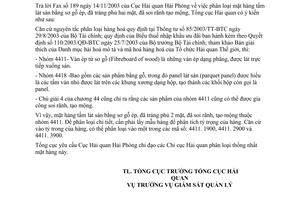 Công văn 6518/TCHQ-GSQL áp mã hàng NK