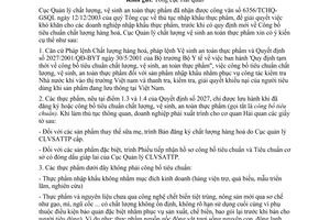 Công văn 603/YT-QLTP thủ tục nhập khẩu thực phẩm