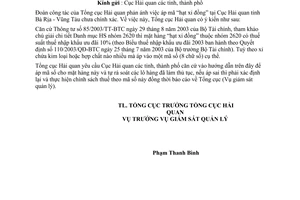 Công văn 6620/TCHQ-GSQL áp mã hàng hoá