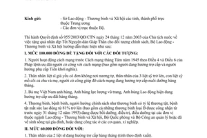 Công văn 4649/LĐTBXH-TBLSNCC tặng quà tết nguyên đán Giáp Thân-năm 2004 của Chủ tịch nước
