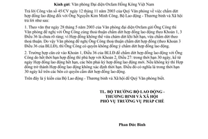 Công văn 4650/LĐTBXH-PC trả lời chấm dứt hợp đồng lao động