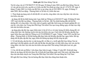 Công văn 4667/LĐTBXH-TL chế độ CBCNV làm việc trên tàu tìm kiếm cứu nạn