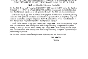 Công văn 13688/TC-VP đính chính TT 129/2003/TT-BTC
