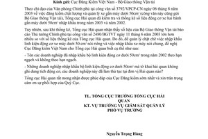 Công văn 6759 TCHQ/GSQL nhâp khẩu động cơ xe dưới 50cm3