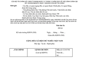 Công văn 13838/TC/NSNN đính chính QĐ 130/2003/QĐ-BTC