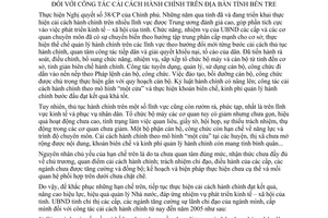 Chỉ thị 14/2003/CT-UB tăng cường lãnh đạo công tác cải cách hành chính Bến Tre