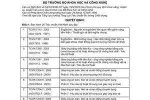 Quyết định 33/2003/QĐ-BKHCN 26 Tiêu chuẩn Việt Nam