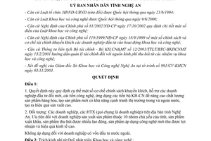 Quyết định 104/2003/QĐ-UBND cơ chế chính sách khuyến khích hỗ trợ doanh nghiệp