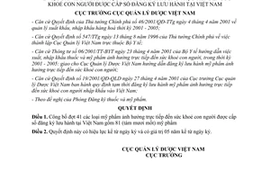 Quyết định 103/2003/QĐ-QLD ban hành danh mục mỹ phẩm được cấp số lưu hành