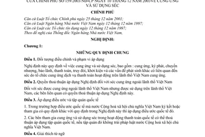 Nghị định 159/2003/NĐ-CP cung ứng sử dụng séc