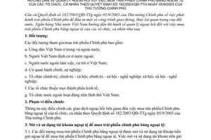 Thông tư 11/2003/TT-NHNN  mua bán trái phiếu Chính phủ bằng ngoại tệ của các tổ chức, cá nhân