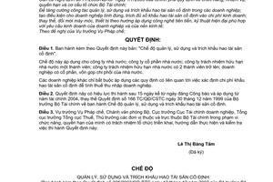 Quyết định 206/2003/QĐ-BTC Chế độ quản lý, sử dụng  trích khấu hao tài sản cố định