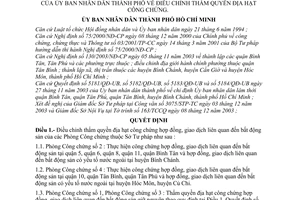 Quyết định 294/2003/QĐ-UB điều chỉnh thẩm quyền địa hạt công chứng