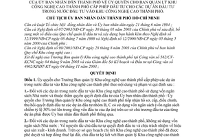Quyết định 298/2003/QĐ-UB Ủy quyền Ban quản lý Khu công nghệ cao thành phố cấp phép đầu tư cho dự án đầu tư trong nước đầu tư vào Khu công nghệ cao