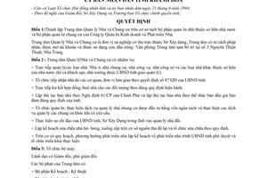 Quyết định 86/2003/QĐ-UB thành lập Trung tâm Quản lý Nhà và Chung cư