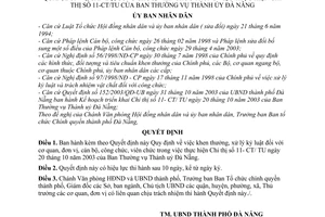 Quyết định 167/2003/QĐ-UB khen thưởng, xử lý kỷ luật cơ quan, đơn vị, cán bộ, công chức, viên chức  thực hiện Chỉ thị 11- CT/TU