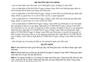 Quyết định 3836/QĐ-BTC năm 2003 Quy chế thông báo mức vốn đầu tư thuộc ngân sách