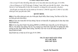 Quyết định 3682/2003/QĐ-UB điều chỉnh giá cước qua phà năm 2004