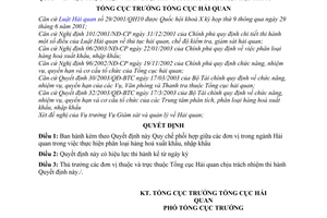 Quyết định 1711/TCHQ/QĐ/GSQL quy chế phối hợp giữa đơn vị trong ngành hải quan thực hiện phân loại hàng hoá xuất nhập khẩu