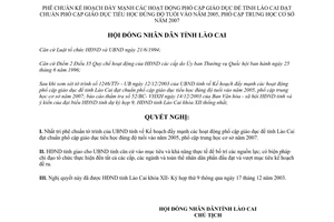Nghị quyết 13/2003/NQ-HĐND kế hoạch đẩy mạnh hoạt động phổ cập giáo dục Lào Cai