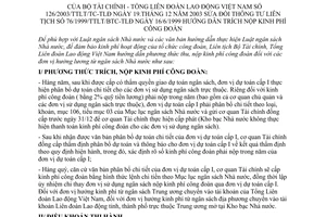 Thông tư liên tịch  126/2003/TTLT/TC-TLĐ  trích nộp kinh phí công đoàn