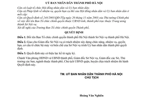 Quyết định 179/2003/QĐ-UB đổi tên Ban Tổ chức chính quyền thành phố thành Sở Nội vụ