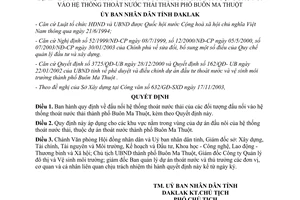 Quyết định 4274/QĐ-UB năm 2002 đấu nối hệ thống thoát nước thải