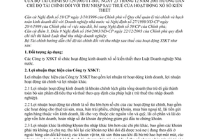 Thông tư 129/2003/TT-BTC hướng dẫn chế độ tài chính thu nhập sau thuế của hoạt động xổ số kiến thiết