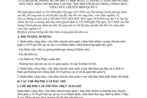 Thông tư 294/2003/TT-BQP hướng dẫn thực hiện chế độ phụ cấp đặc thù quân nhân, công chức, viên chức chuyên môn quân y