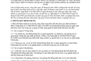 Thông tư 89/2003/TT-BNV thực hiện phân cấp quản lý biên chế hành chính, sự nghiệp nhà nước
