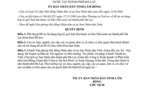 Quyết định 177/2003/QĐ-UB Sử dụng quỹ biệt thự thuộc sở hữu Nhà nước Đà Lạt Lâm Đồng