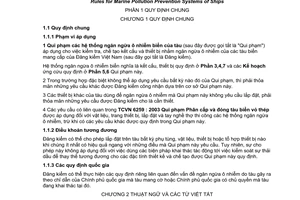 Tiêu chuẩn Việt Nam TCVN 6276:2003 về Quy phạm các hệ thống ngăn ngừa ô nhiễm biển của tàu do Bộ Khoa học và Công nghệ ban hành