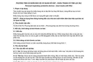 Tiêu chuẩn Việt Nam TCVN 7312:2003 về Phương tiện cá nhân bảo vệ cơ quan hô hấp - Khẩu trang có tấm lọc bụi do Bộ Khoa học và Công nghệ ban hành