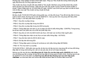 Tiêu chuẩn quốc gia TCVN ISO 9735-2:2003 (ISO 9735-2 : 2002) về Trao đổi dữ liệu điện tử trong quản lý hành chính, thương mại và vận tải (EDIFACT) - Các quy tắc cú pháp mức ứng dụng (Số hiệu phiên bản cú pháp: 4, Số hiệu phát hành cú pháp: 1) - Phần 2: Quy tắc cú pháp đặc trưng cho edilô