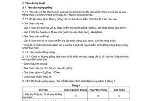 Tiêu chuẩn ngành 10TCN 320:2003 về Hạt giống cải củ - Yêu cầu kỹ thuật