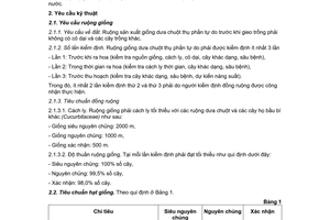 Tiêu chuẩn 10TCN 319:2003 về Hạt giống dưa chuột thụ phấn tự do - Yêu cầu kỹ thuật