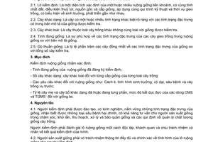 Tiêu chuẩn ngành 10 TCN 342:2003 về phương pháp kiểm định ruộng giống cây trồng do Bộ Nông nghiệp và Phát triển nông thôn ban hành