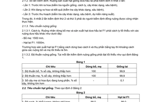 Tiêu chuẩn ngành 10TCN 471:2003 về Hạt giống dưa hấu lai - Yêu cầu kỹ thuật
