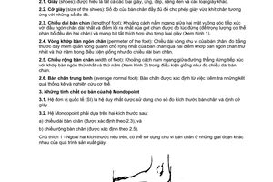 Tiêu chuẩn Việt Nam TCVN 7316:2003 về Hệ thống cỡ số giày - Hệ Mondopoint và cách chuyển đổi sang các hệ khác do Bộ Khoa học và Công nghệ ban hành