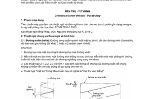 Tiêu chuẩn quốc gia TCVN 7290:2003 (ISO 5408 : 1983) về Ren trụ -Từ vựng