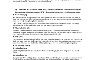 Tiêu chuẩn quốc gia TCVN 7295:2003 (ISO 5458 : 1998) về Đặc tính hình học của sản phẩm (GPS) - Dung sai hình học - Ghi dung sai vị trí
