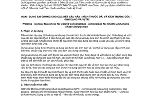 Tiêu chuẩn quốc gia TCVN 7296:2003 (ISO 13920 : 1996) về Hàn - Dung sai chung cho các kết cấu hàn - Kích thước dài và kích thước góc - Hình dạng và vị trí