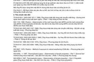 Tiêu chuẩn Việt Nam TCVN 7305:2003 về ống nhựa polyetylen dùng để cấp nước – yêu cầu kỹ thuật do Bộ Khoa học và Công nghệ ban hành