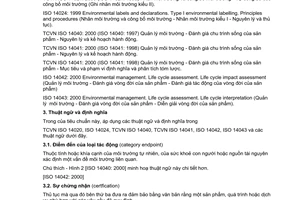 Tiêu chuẩn Việt Nam TCVN ISO/TR 14025:2003 (ISO/TR 14025:2000) về nhãn môi trường và công bố môi trường - Công bố về môi trường kiểu III do Bộ Khoa học và Công nghệ ban hành