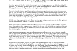 Chỉ thị 36/2003/CT-UB quản lý nhà nước nghiên cứu khoa học An Giang