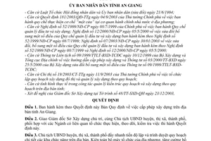 Quyết định 2787/2003/QĐ-UB  cấp phép xây dựng trên địa bàn tỉnh An Giang