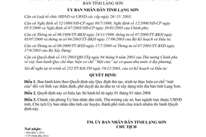 Quyết định 51/2003/QĐ-UB cơ chế một cửa lĩnh vực thẩm định phê duyệt dự án đầu tư xây dựng Lạng Sơn