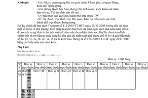 Công văn 17/TC/NSNN năm 2004 đính chính 114/2003/TT-BTC dự toán ngân sách nhà nước 2004