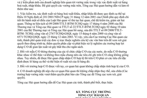 Công văn 240/TCHQ-GSQL hướng dẫn giải quyết các vướng mắc  C/O